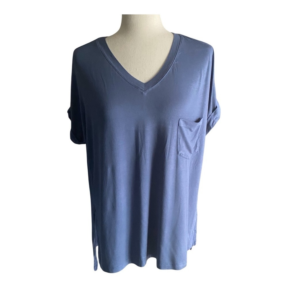 RAE MODE-WOMENS BLUE OVERSIZED TOP-SIZE SMALL
